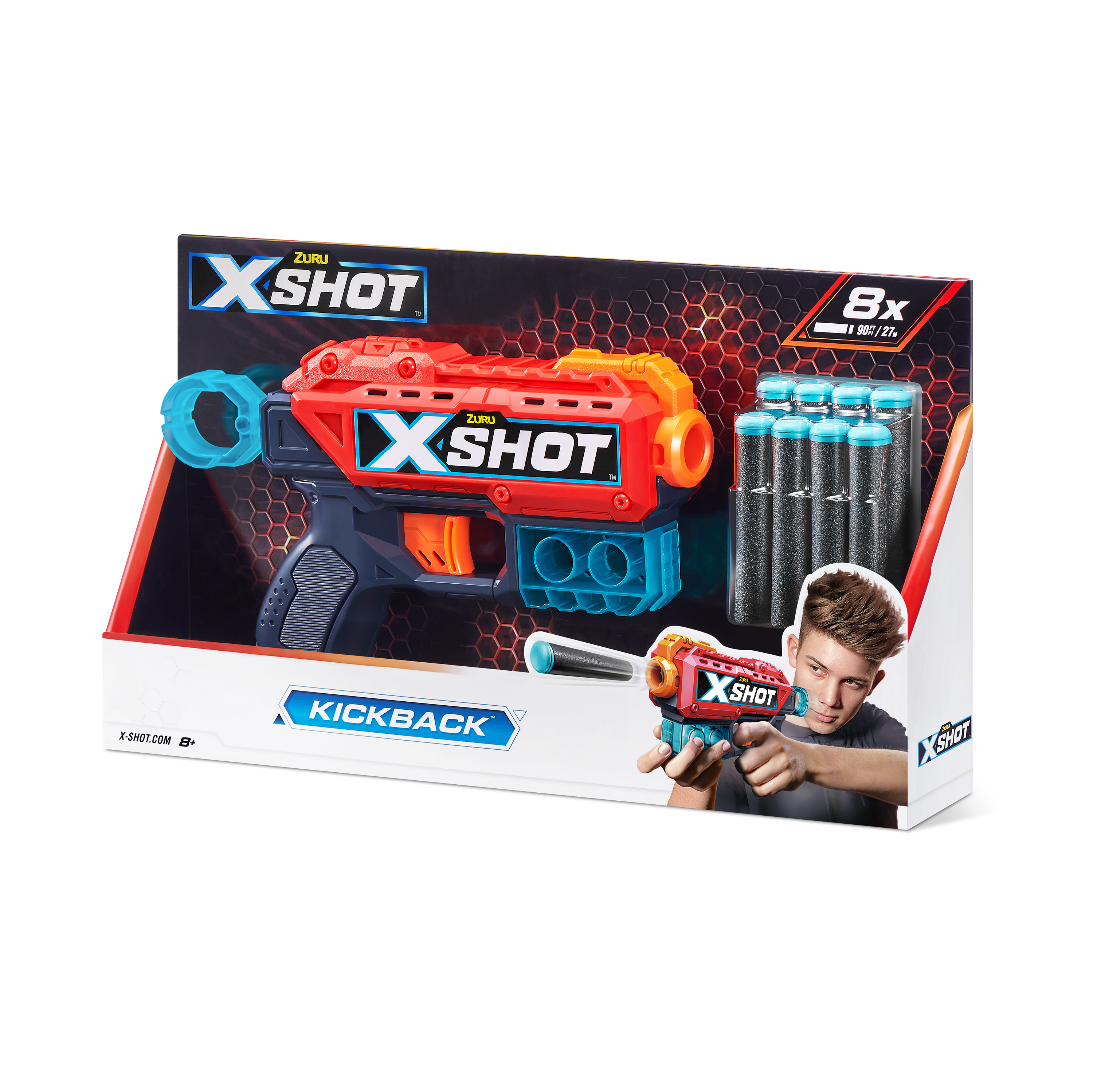 Игровой набор для стрельбы ZURU X-Shot «Ексель - Кикбек», упаковка открытая  коробка ✨